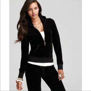 Juicy couture black velour jacket M